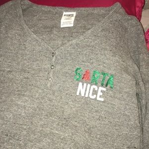 PINK LONG SLEEVE PAJAMA SHIRT